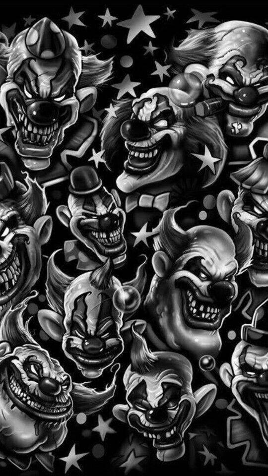 Fondo de Pantalla de Crea con Payasos Siniestros para Celular/iPhone 4K
