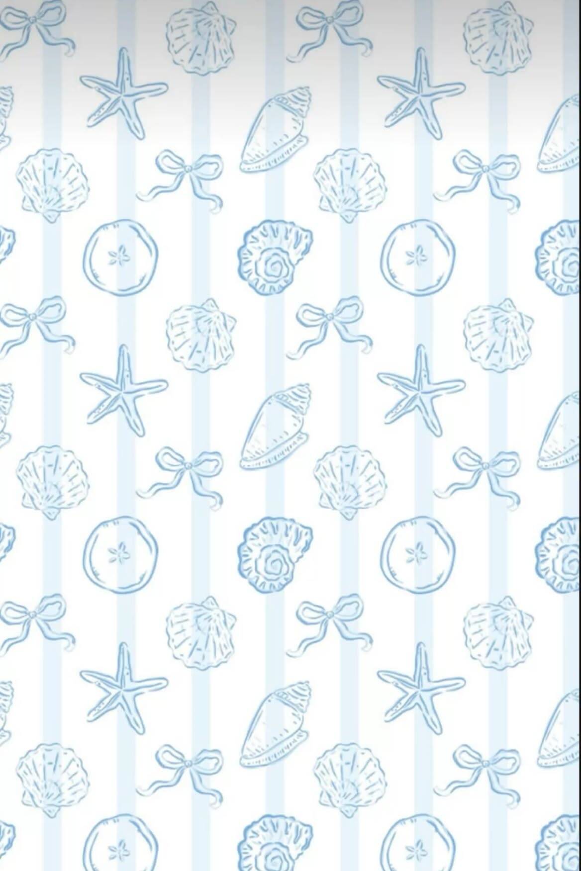 Papel de Parede Aesthetic com Conchas e Estrelas do Mar para Celular/iPhone