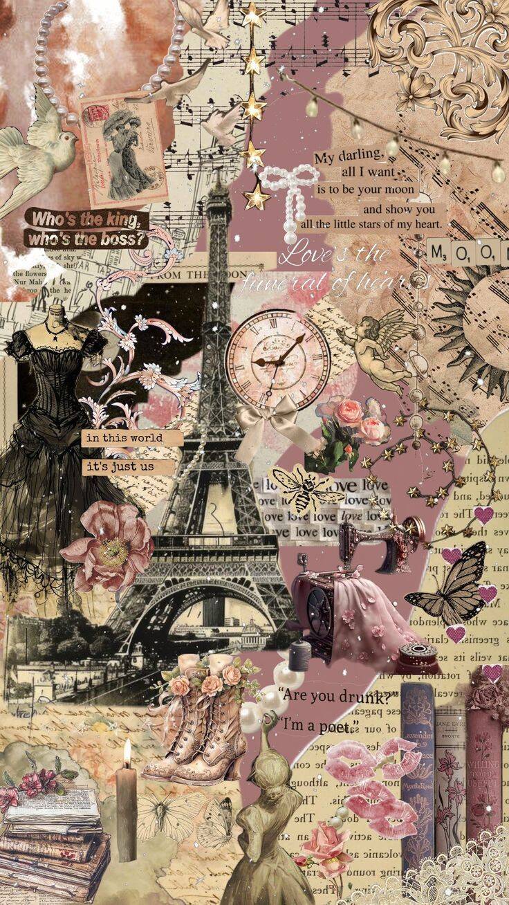 Papel de Parede Aesthetic Paris com Torre Eiffel para Celular/iPhone