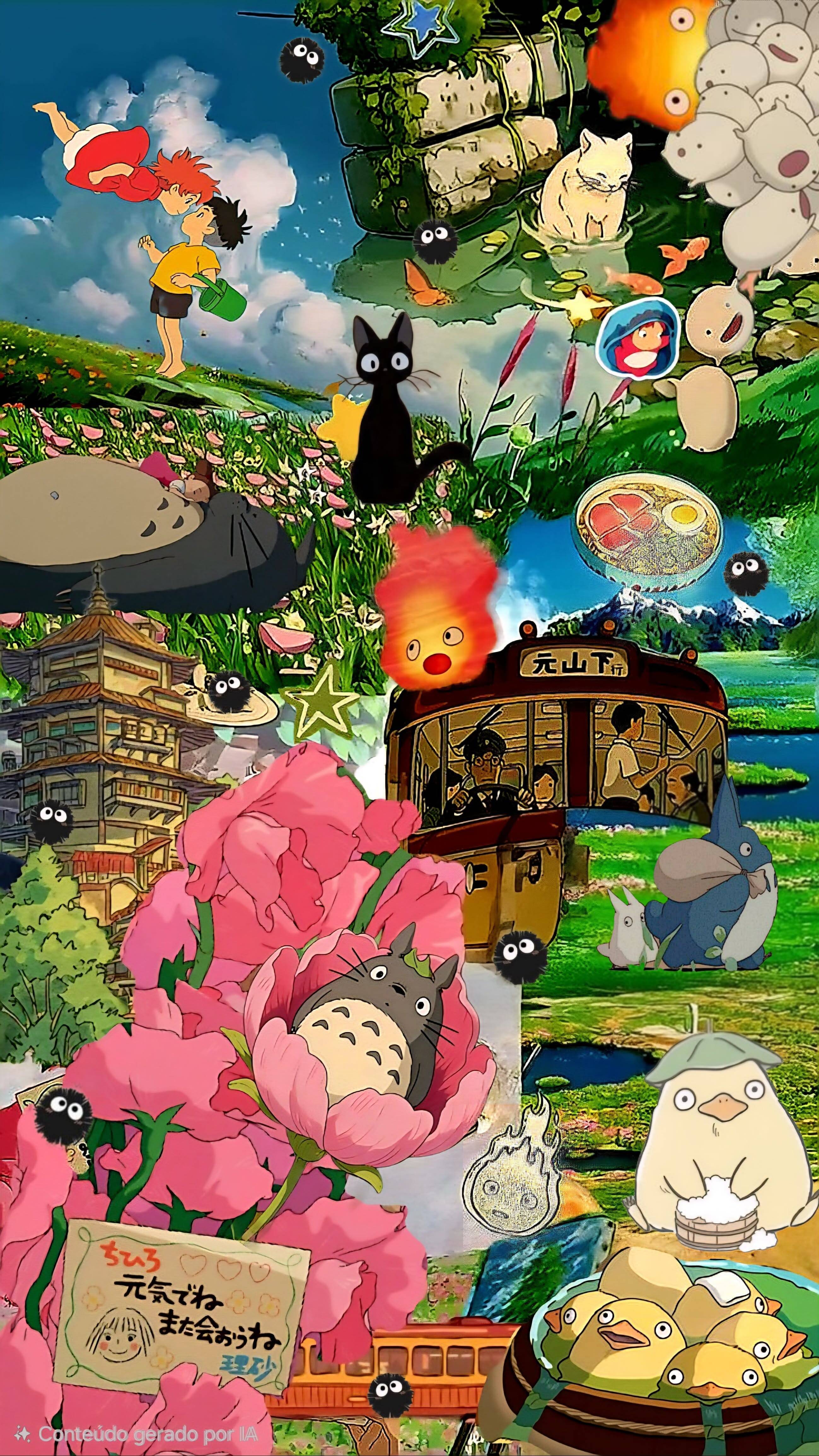 Studio Ghibli Style Anime Wallpaper for Cell Phone/iPhone 4K