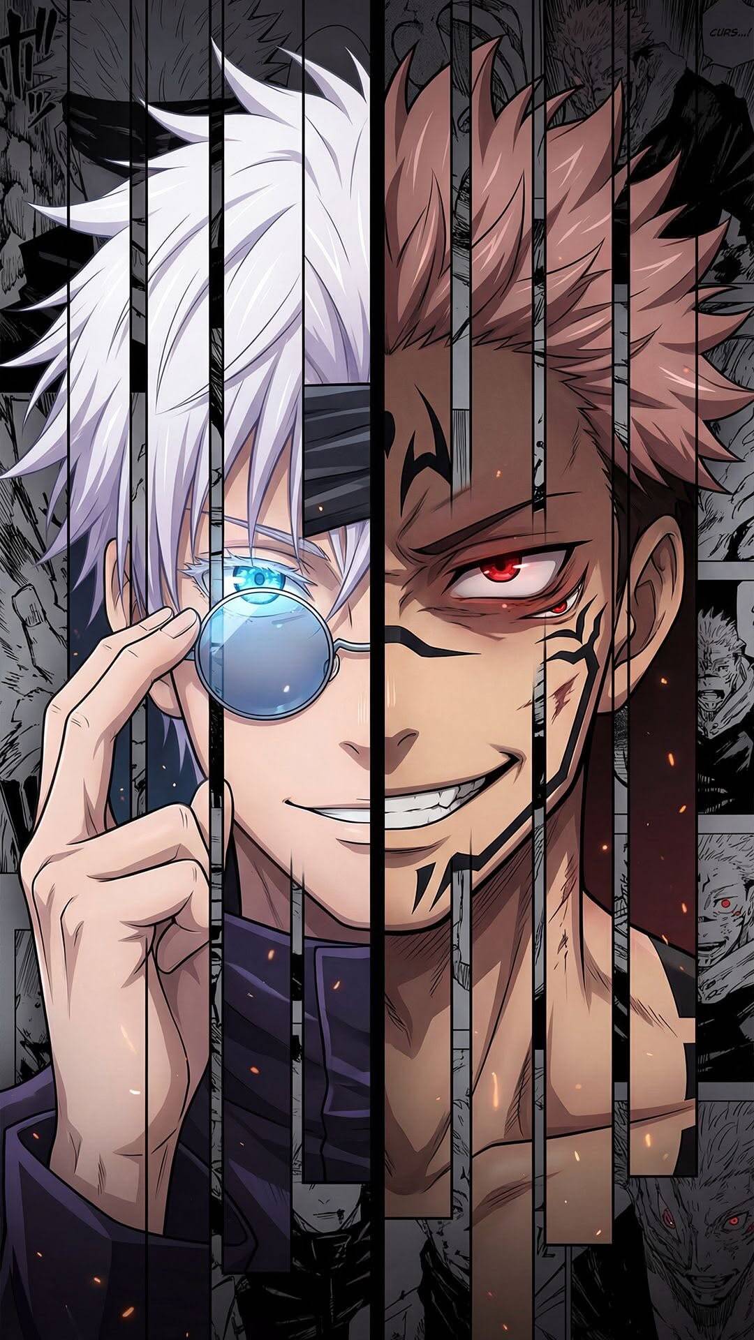 Anime Gojo Satoru and Sukuna Wallpaper for Mobile/iPhone 4K