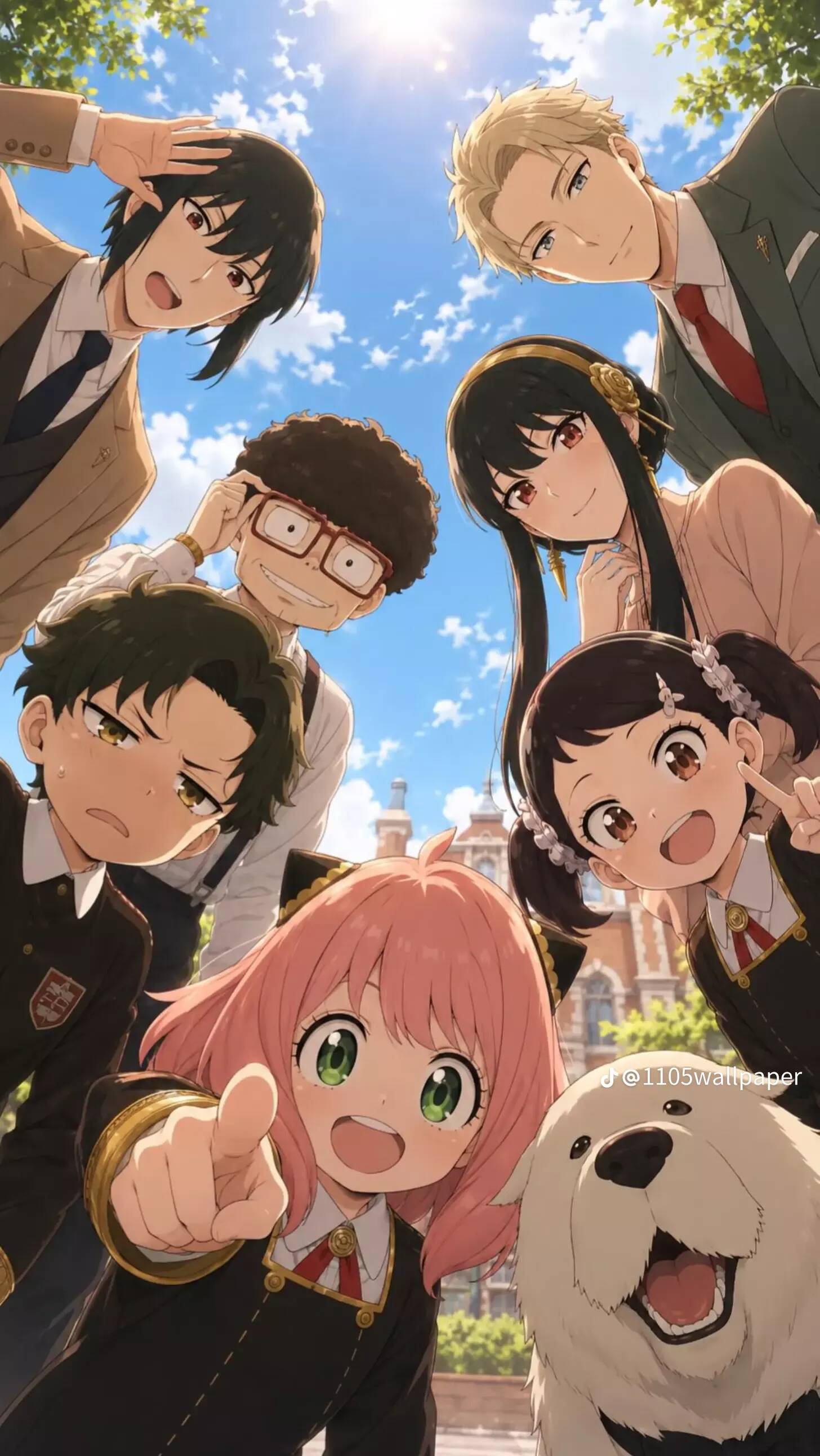 Papel de Parede de Anime Grupo de Amigos para Celular/iPhone 4K