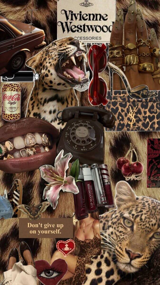 Papel de Parede Aesthetic Animal Print com Leopardo para Celular/iPhone
