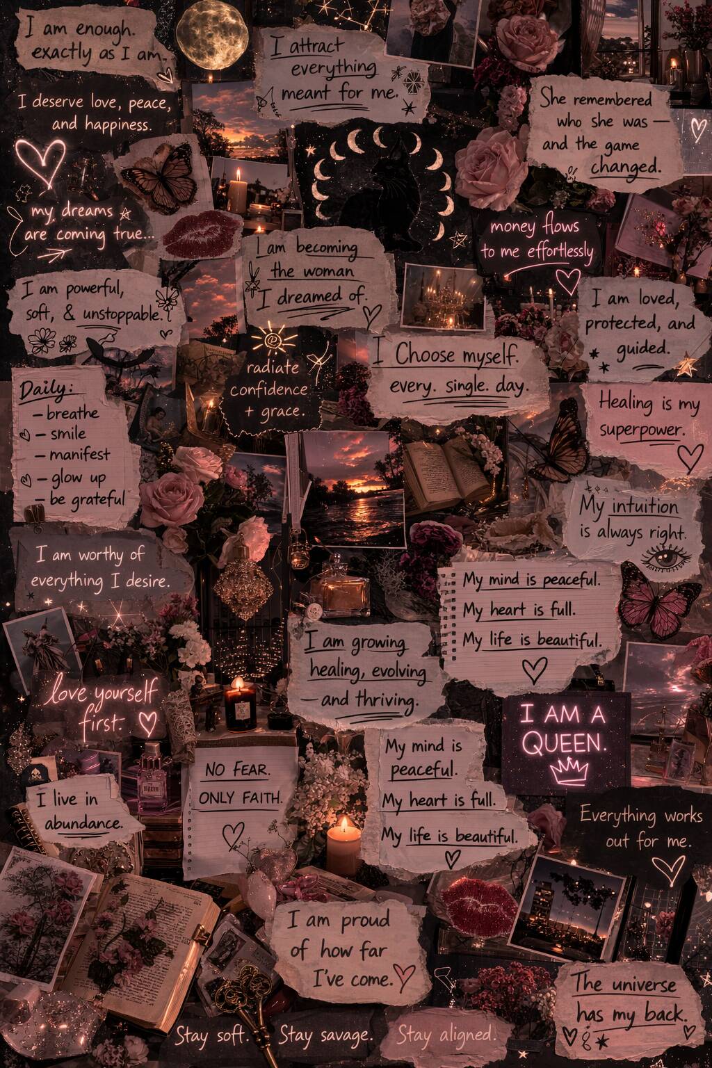 Papel de Parede Aesthetic com Mensagens Inspiradoras para Celular/iPhone