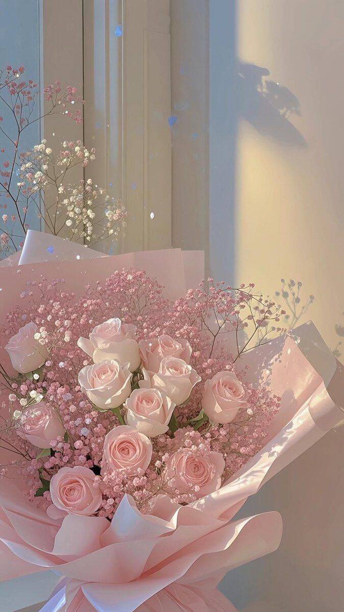Papel de Parede Aesthetic com Rosas Pink para Celular/iPhone