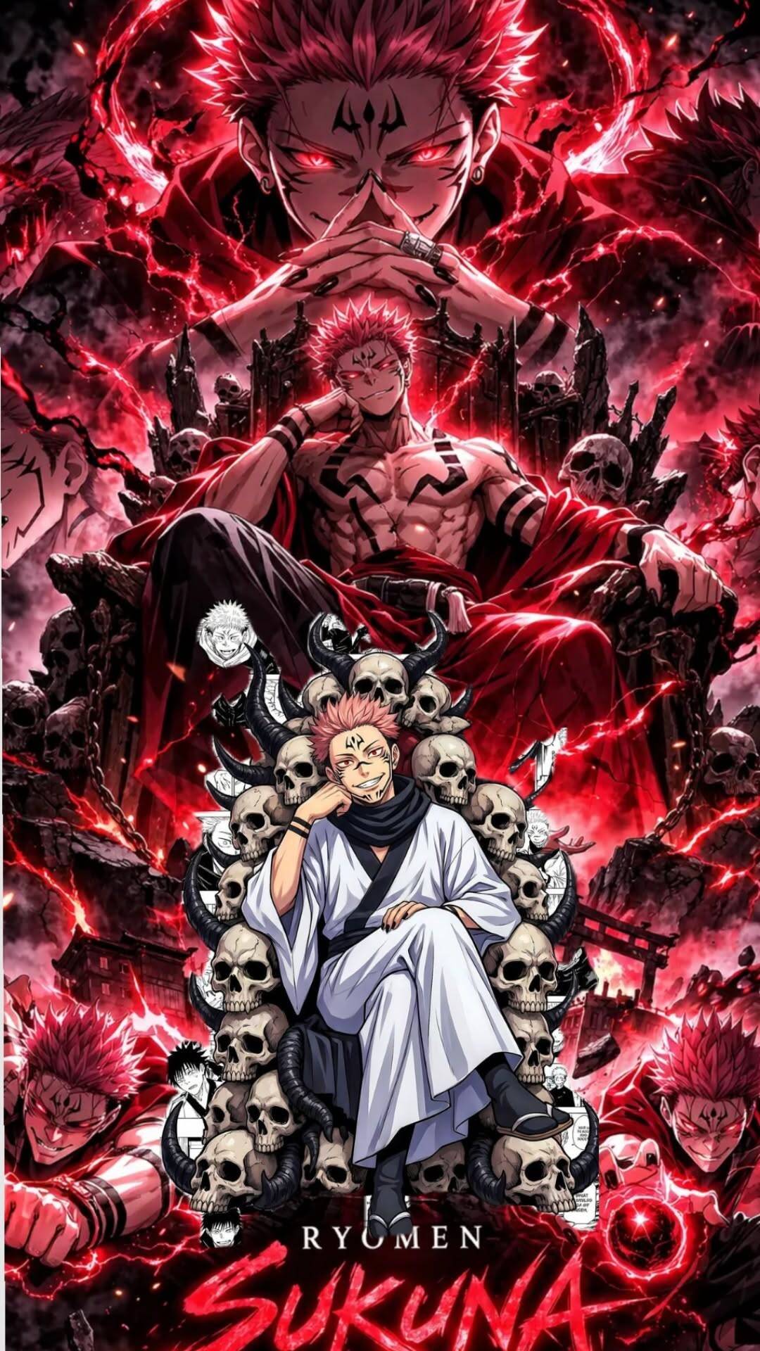 Papel de Parede de Anime Ryomen Sukuna para Celular/iPhone 4K