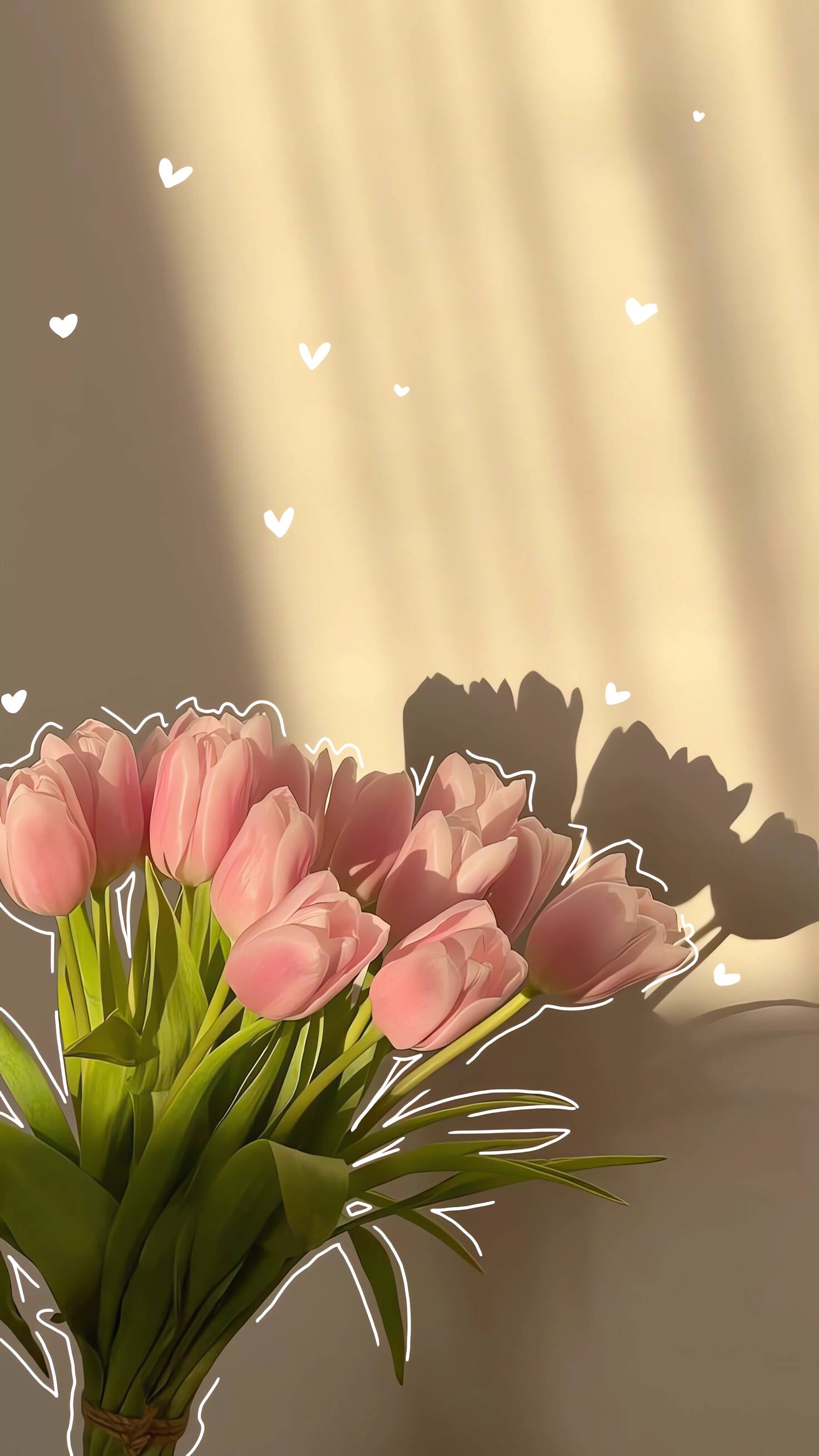 Papel de Parede Aesthetic com Flores de Tulipas para Celular/iPhone