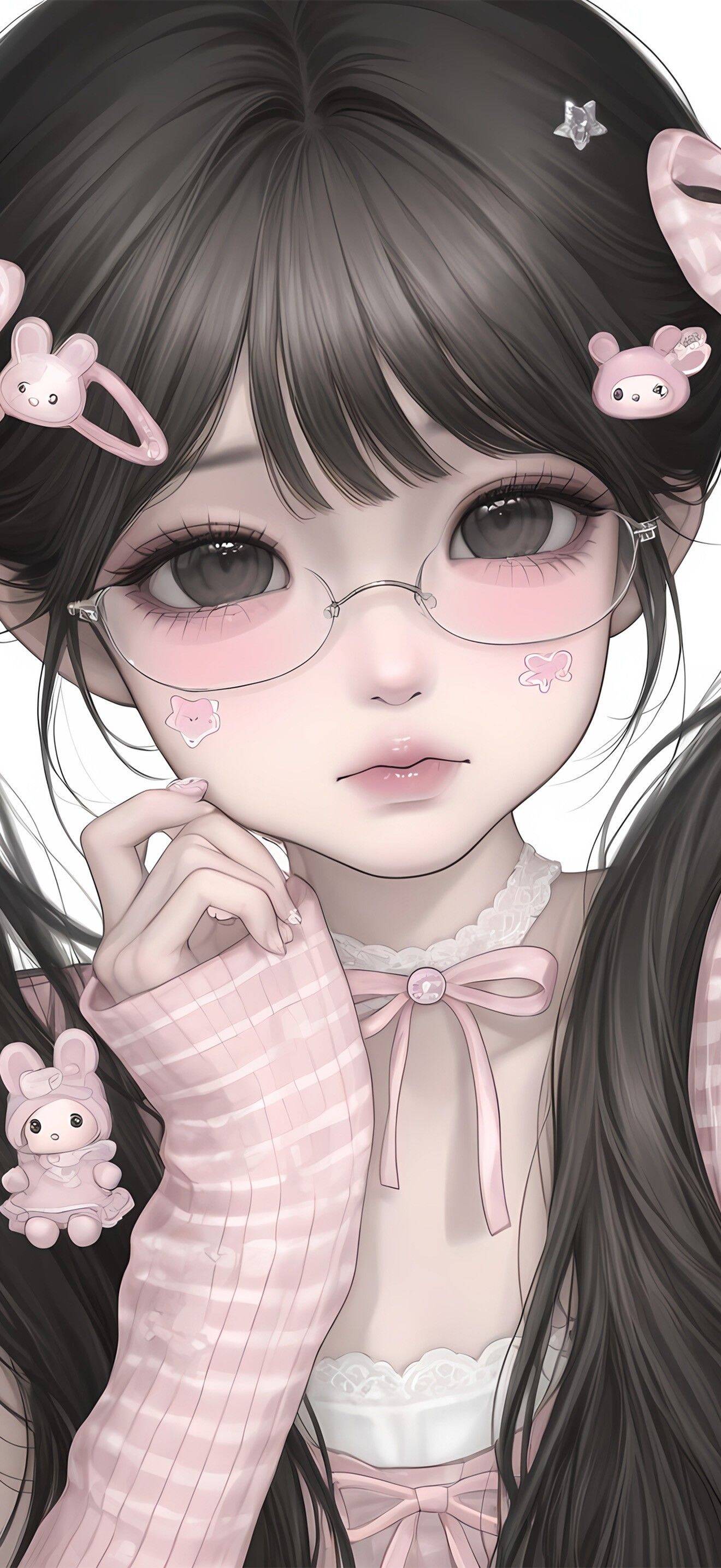 Papel de Parede Aesthetic Menina Fofa para Celular/iPhone