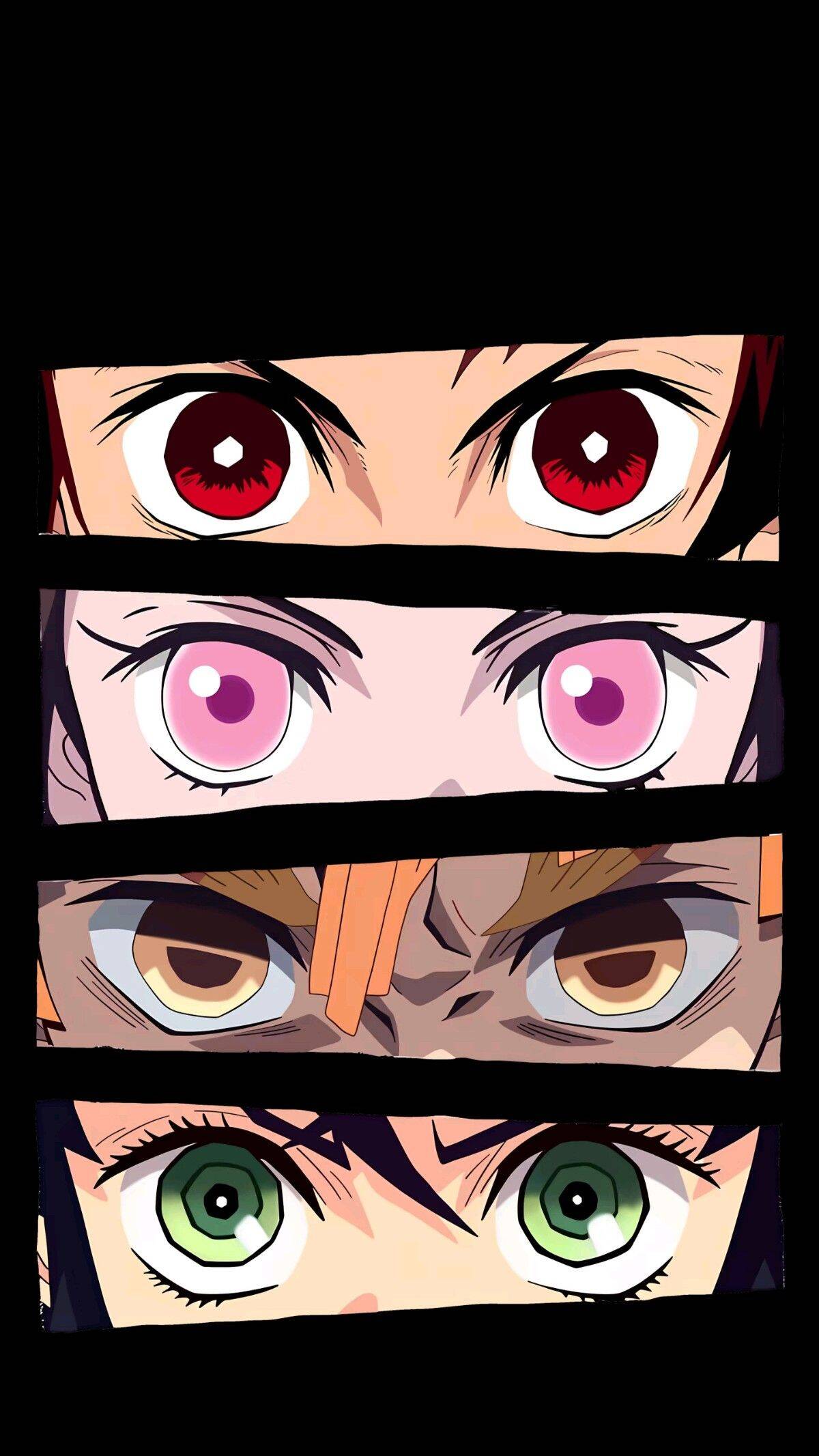 Papel de Parede de Anime Olhos Coloridos para Celular/iPhone 4K