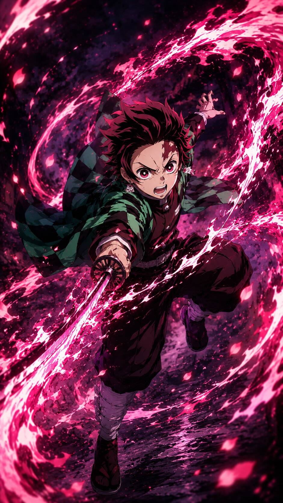 Papel de Parede de Anime Tanjiro Kamado para Celular/iPhone 4K