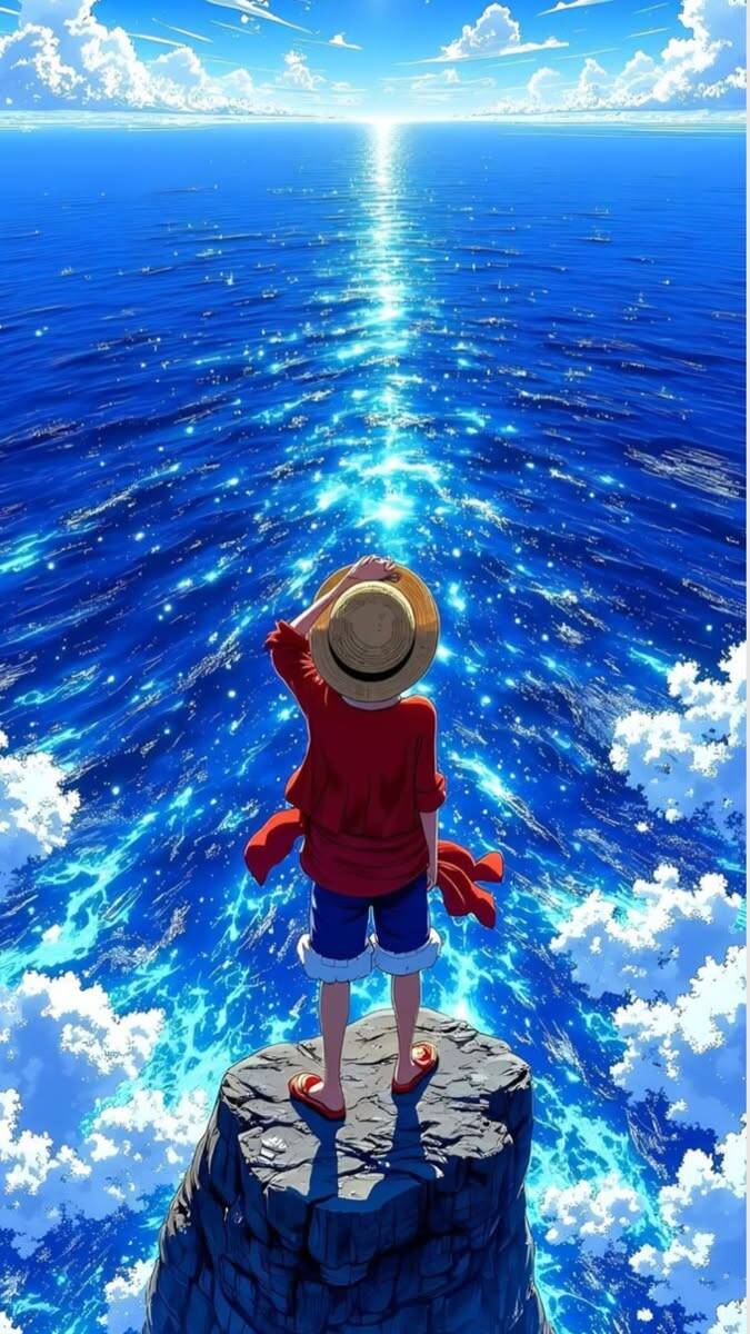Papel de Parede de Anime Luffy Aventureiro para Celular/iPhone 4K