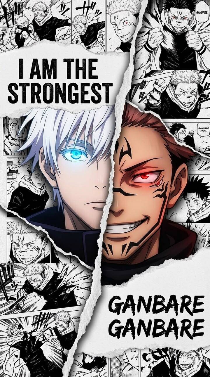 Anime Gojo Satoru et Sukuna Fond d'écran pour mobile/iPhone 4K