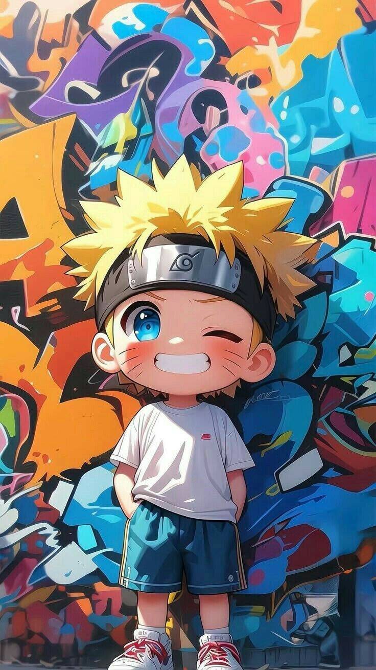 Papel de Parede de Anime Naruto Fofo para Celular/iPhone 4K