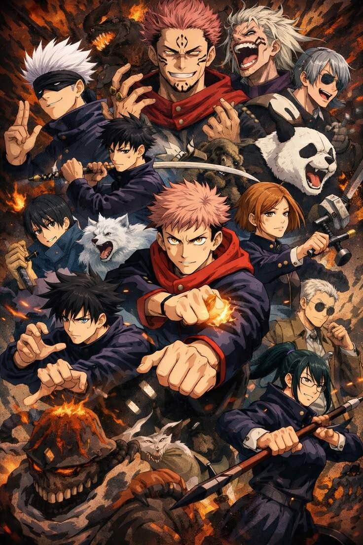 Papel de Parede de Anime Jujutsu Kaisen para Celular/iPhone 4K