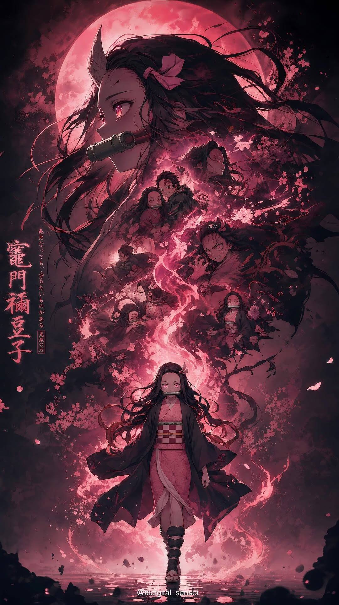 Papel de Parede de Anime Nezuko Kamado para Celular/iPhone 4K