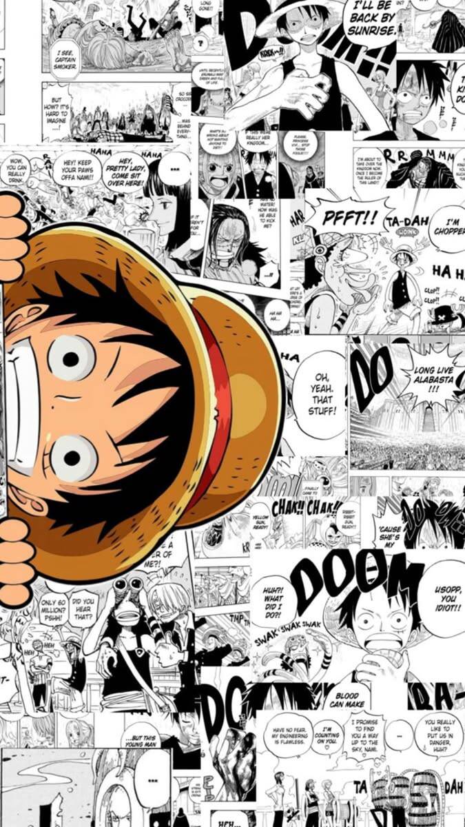 Papel de Parede de Anime Luffy Divertido para Celular/iPhone 4K