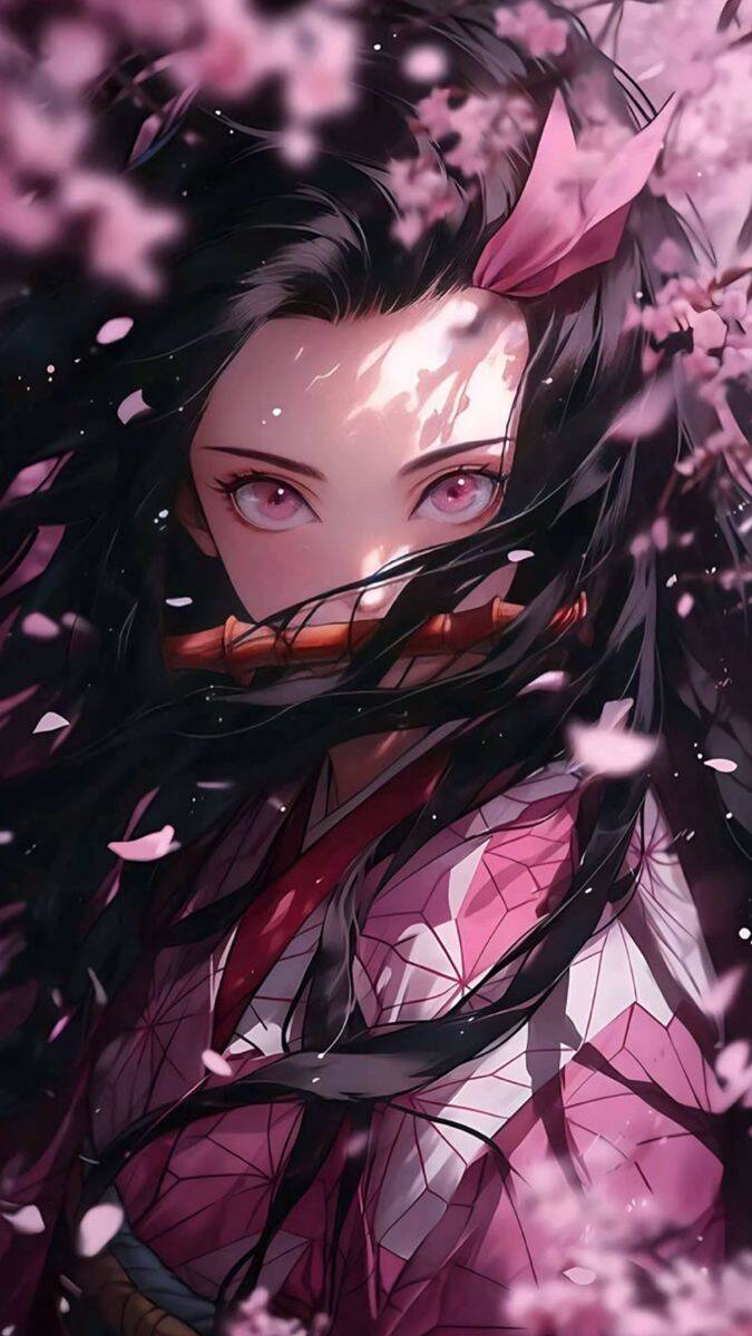 Papel de Parede de Anime Nezuko Kamado para Celular/iPhone 4K