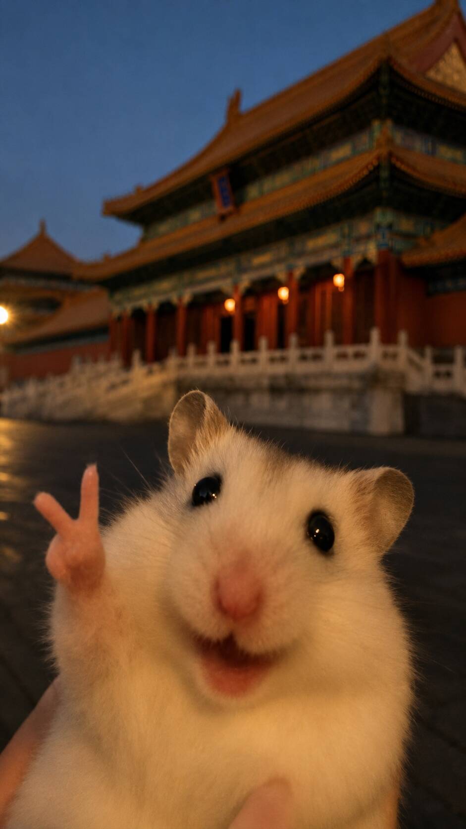 Papel de Parede Engraçado de Hamster Feliz para Celular/iPhone 4K