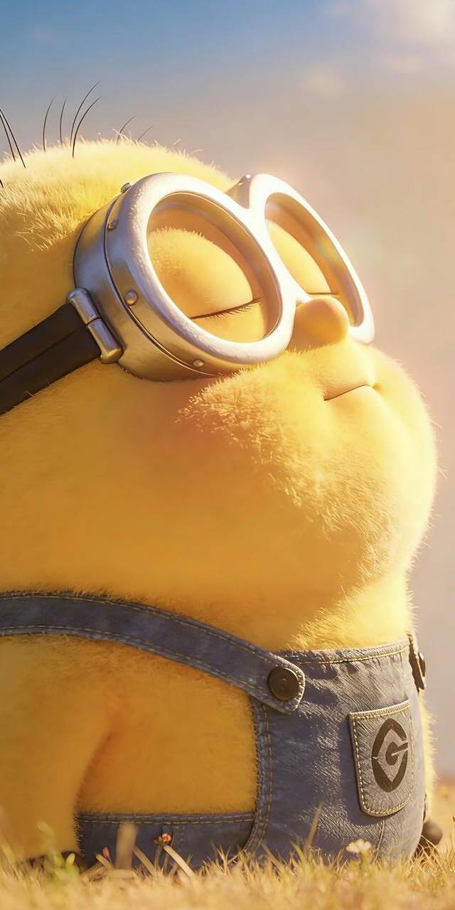 Papel de Parede Engraçado do Minion Relaxando para Celular/iPhone 4K