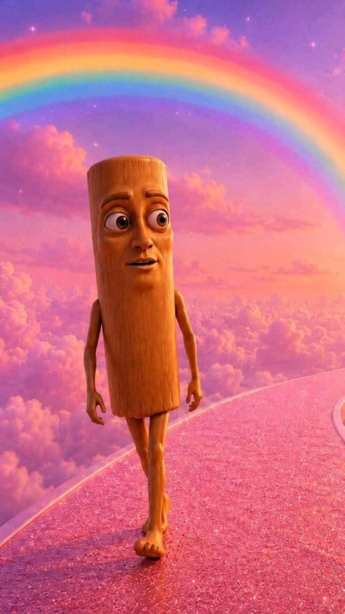 Fondo de Pantalla Divertido de Personajes de Madera para Móvil/iPhone 4K