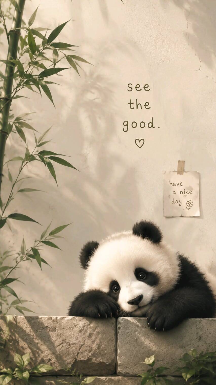 Fondo de pantalla lindo y acogedor de Panda para móvil/iPhone 4K