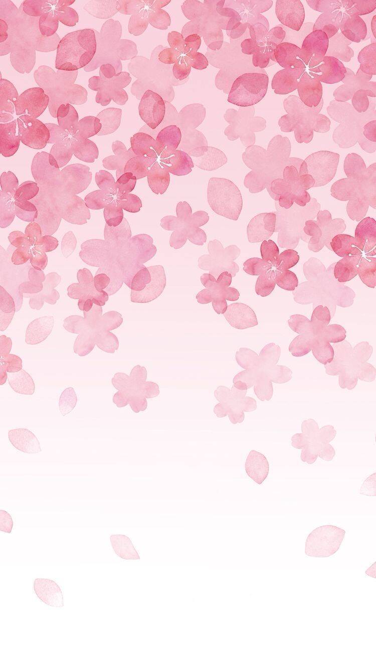 Cute Pink Flowers Wallpaper for Mobile/iPhone 4K