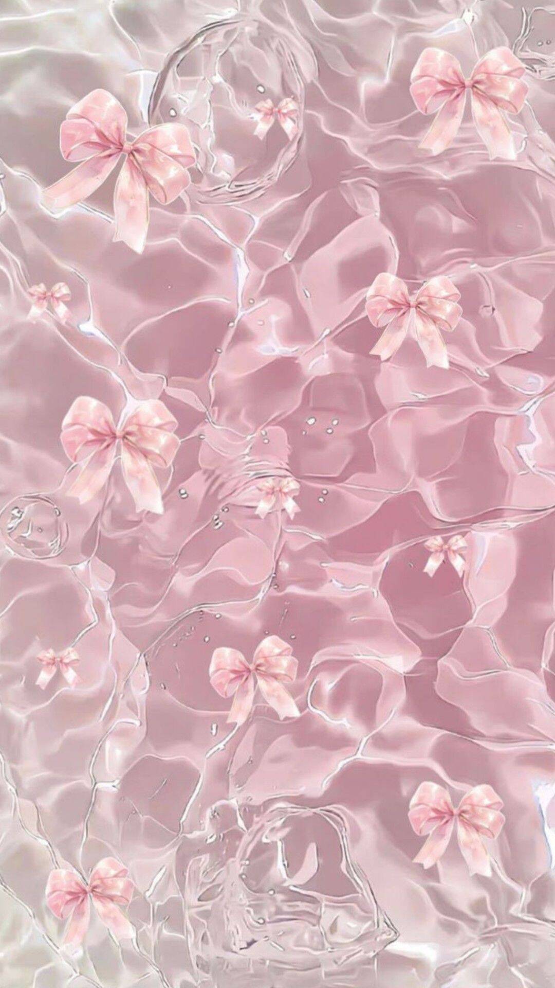 Papel de Parede Fofo de Laços Rosa para Celular/iPhone 4K