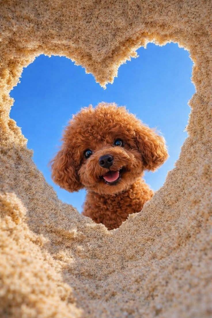 Fondo de Pantalla Lindo Corazón de Cachorro Sonriente para Móvil/iPhone 4K