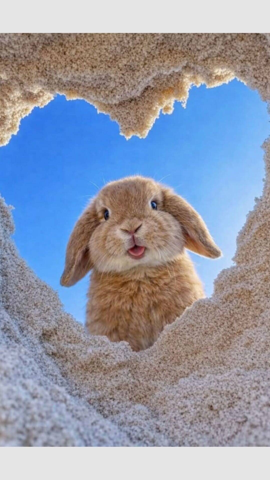 Fondo de Pantalla de Lindo Conejito Sonriente para Móvil/iPhone 4K
