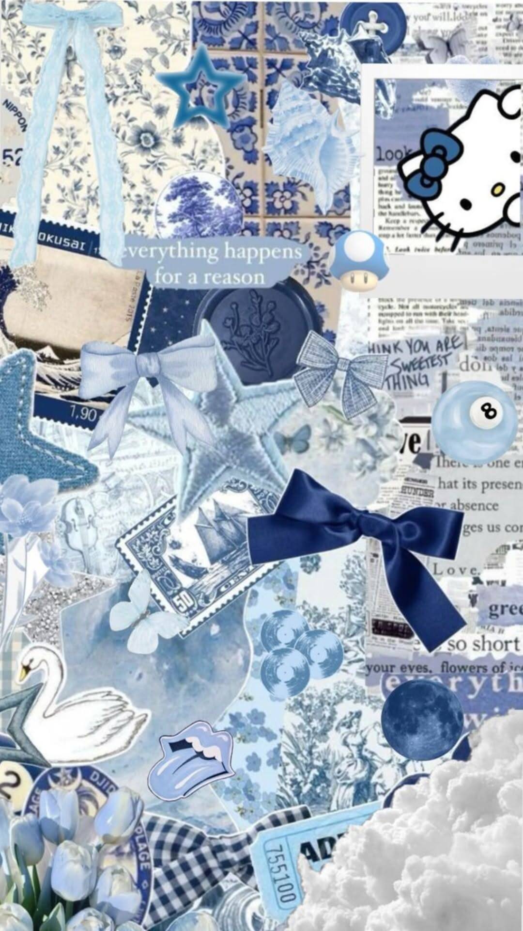 Papel de Parede Azul com Estilo Diversificado para Celular/iPhone 4K