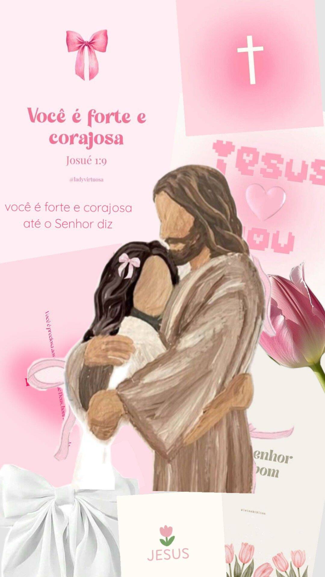 Fondo de Pantalla Rosa con Mensaje de Fe para Celular/iPhone