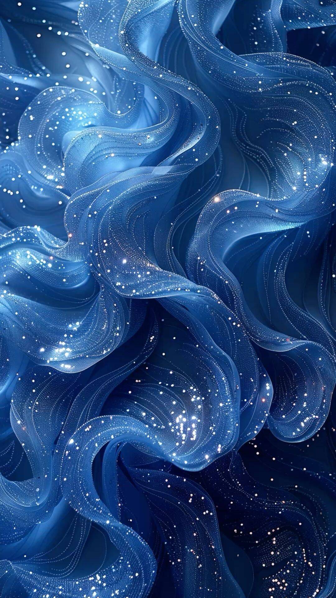 Fondo de Pantalla Azul con Efecto de Ondas Brillantes para Celular/iPhone 4K