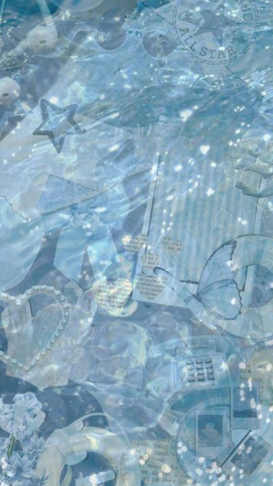 Fondo de Pantalla Azul con Efectos de Agua para Celular/iPhone 4K