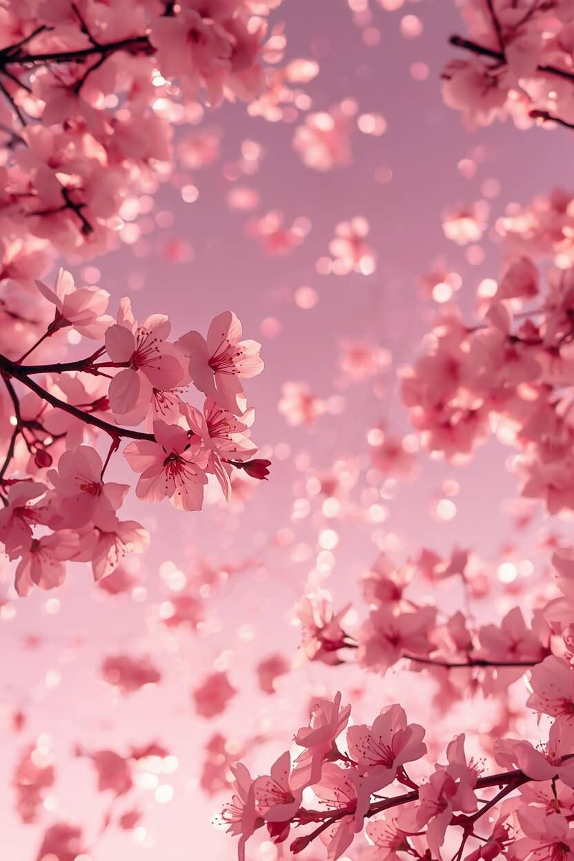 Fondo de pantalla de Flores de cerezo rosa para teléfono celular/iPhone