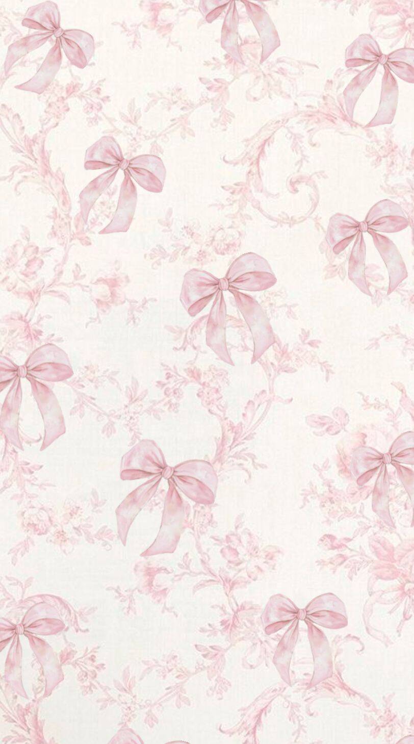 Fondo de Pantalla Rosa con Lazos para Celular/iPhone