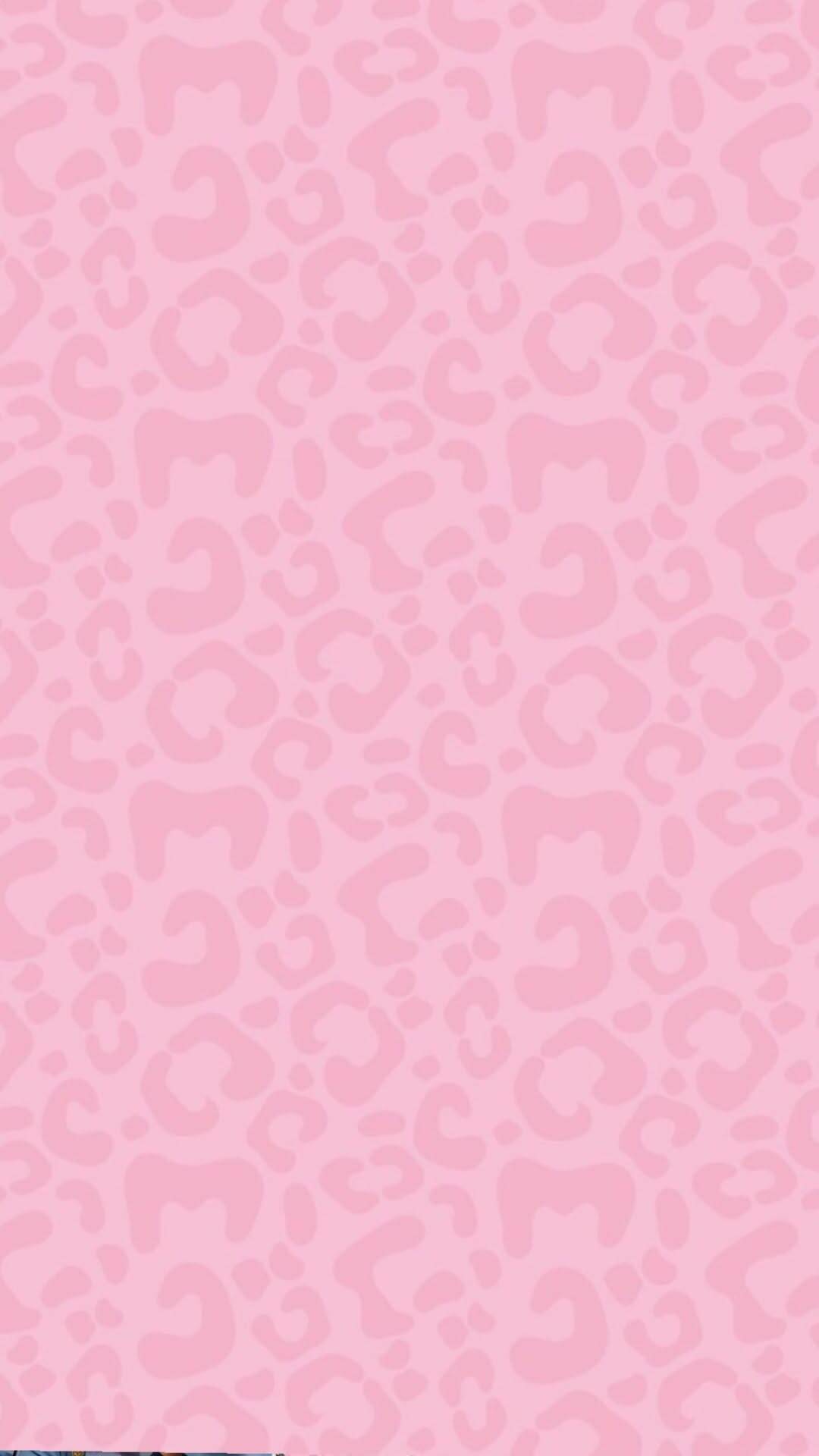 Pink Wallpaper with Leopard Print for Cell Phone/iPhone