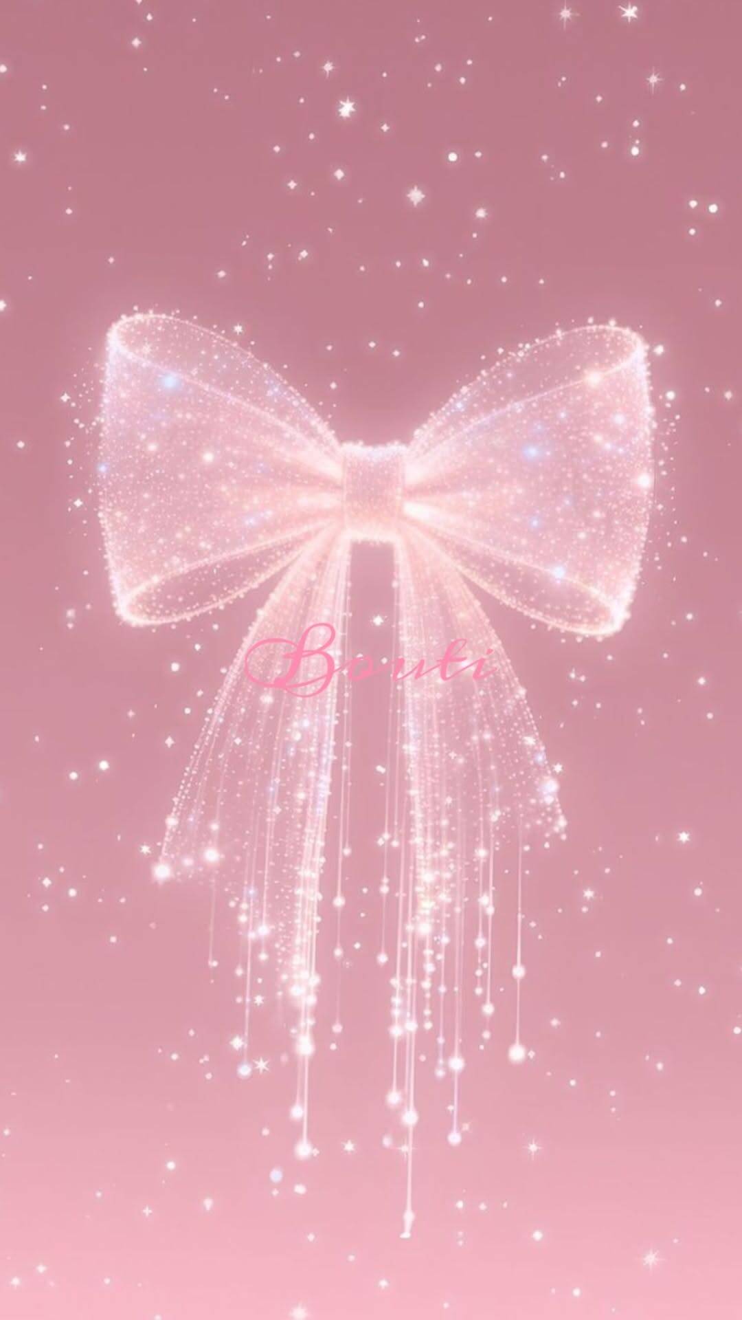 Pink Glitter Bow Wallpaper for Cell Phone/iPhone