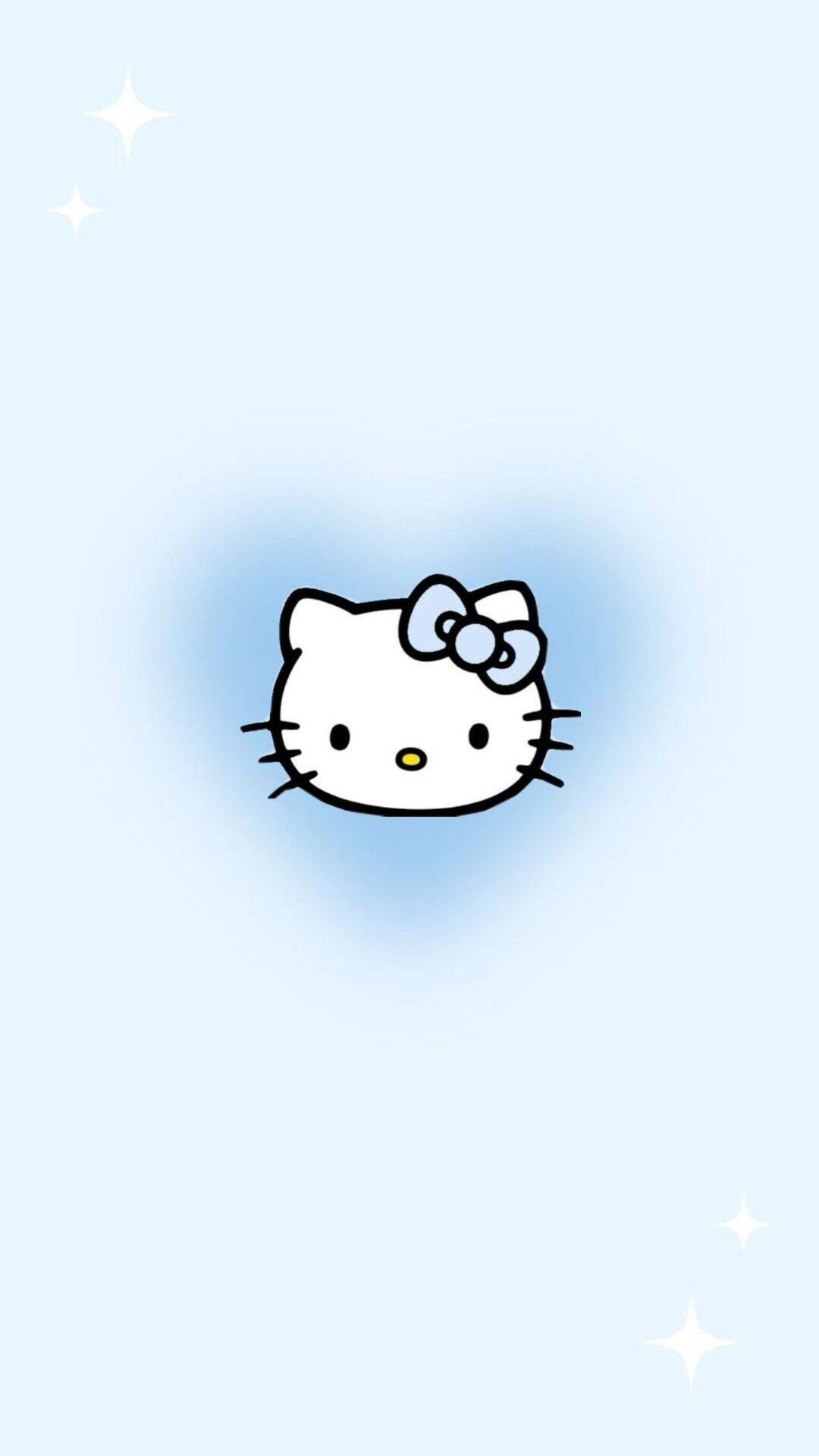 Fondo de Pantalla Azul de Hello Kitty para Celular/iPhone 4K