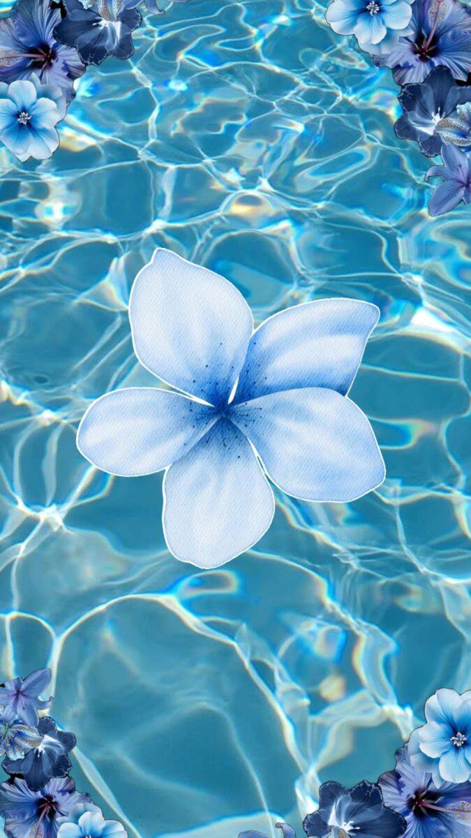 Fondo de Pantalla de Flor Azul para Celular/iPhone 4K