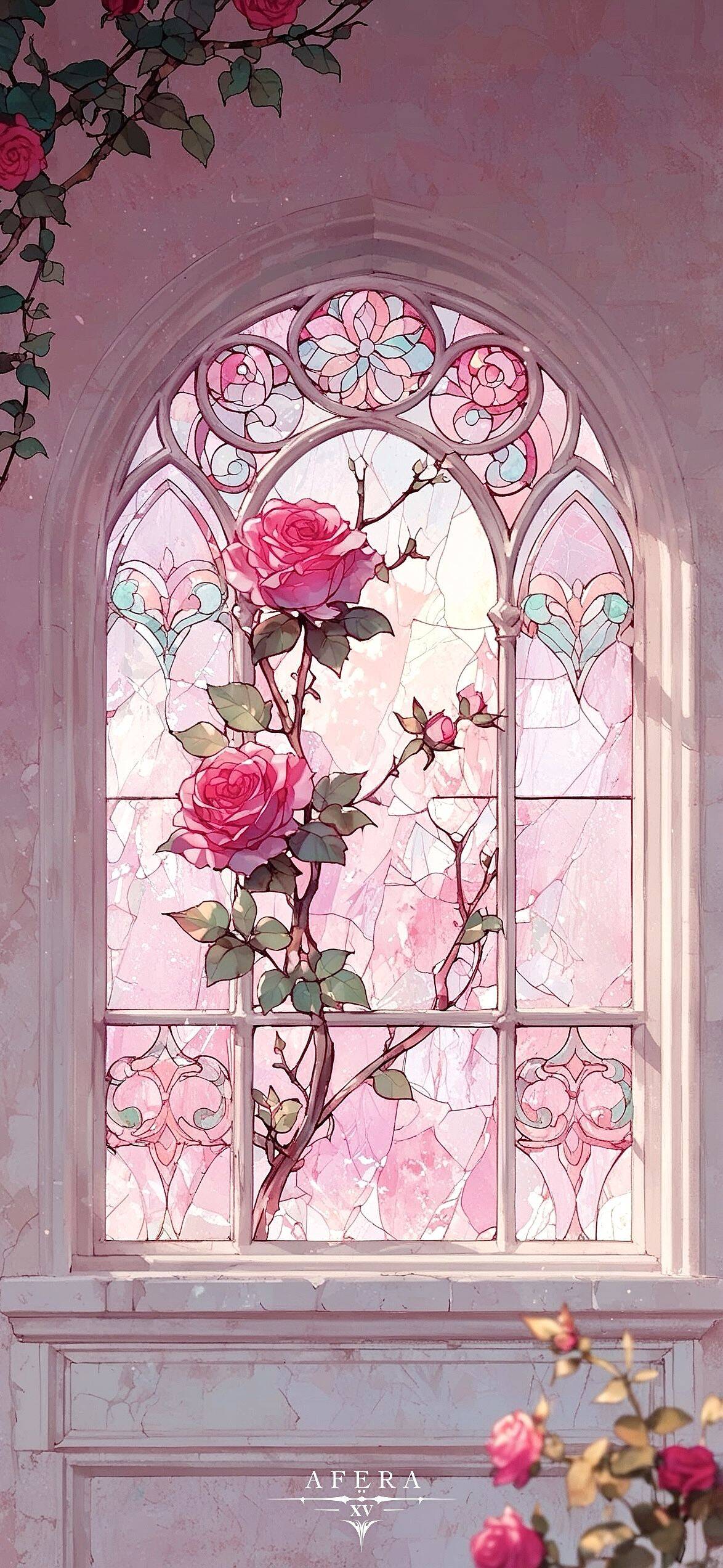 Fondo de Pantalla Rosa con Rosas para Celular/iPhone