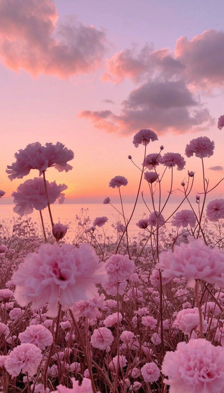 Fondo de Pantalla Rosa con Flores para Celular/iPhone