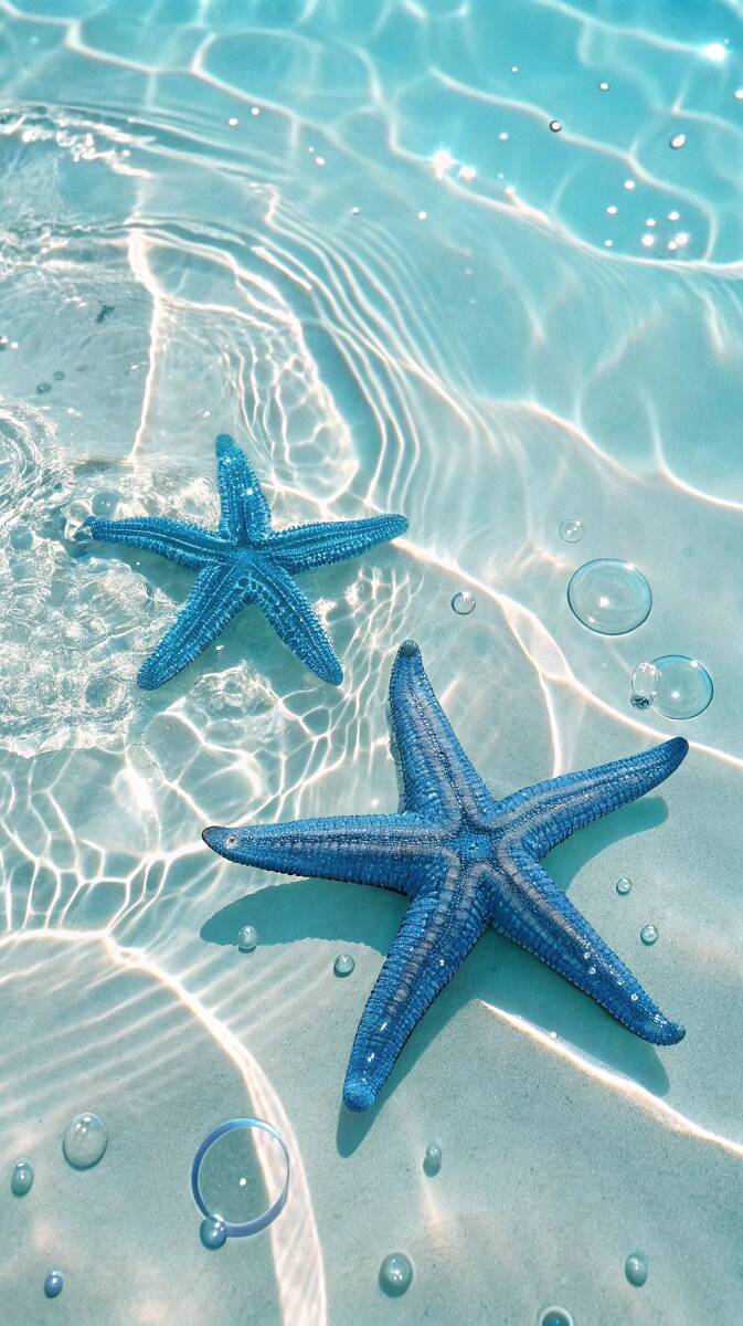 Fondo de Pantalla de Estrella de Mar Azul para Celular/iPhone