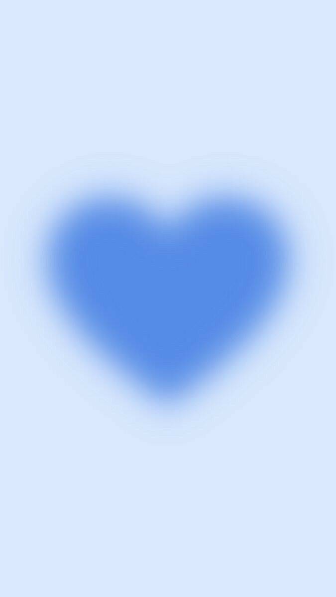 Fondo de Pantalla de Corazón Azul para Celular/iPhone 4K