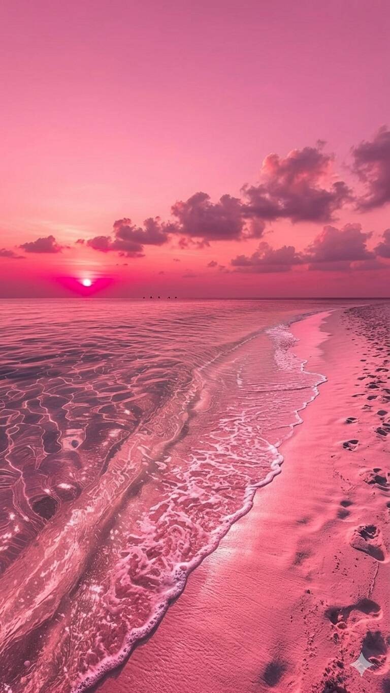 Fondo de Pantalla Rosa Atardecer para Celular/iPhone