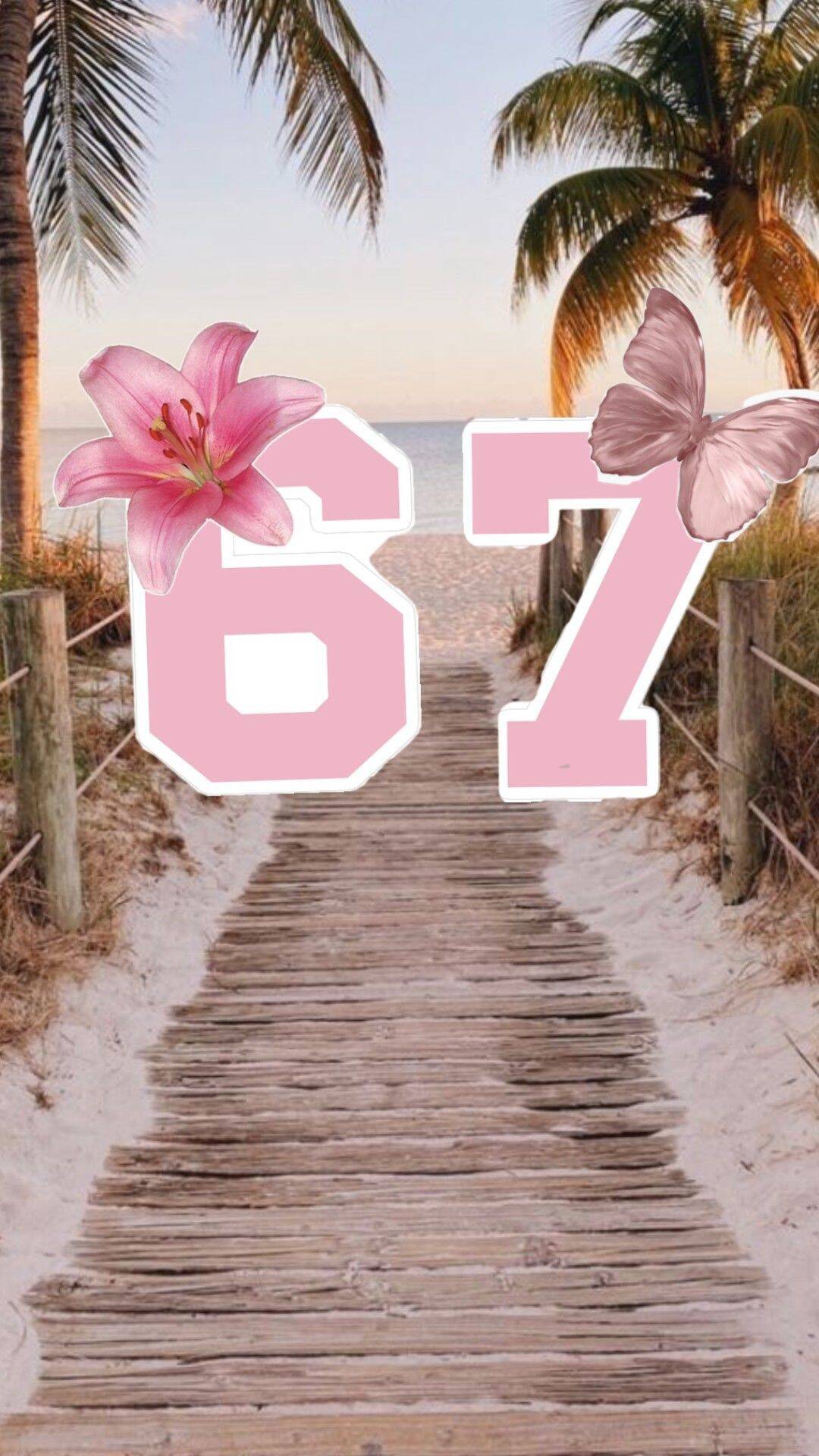 Fondo de Pantalla 67 con Playa y Flores para Celular