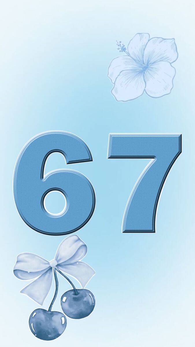 Wallpaper 67 with Blue Backgrornd and Flowers for Cell Phone/iPhone 4K