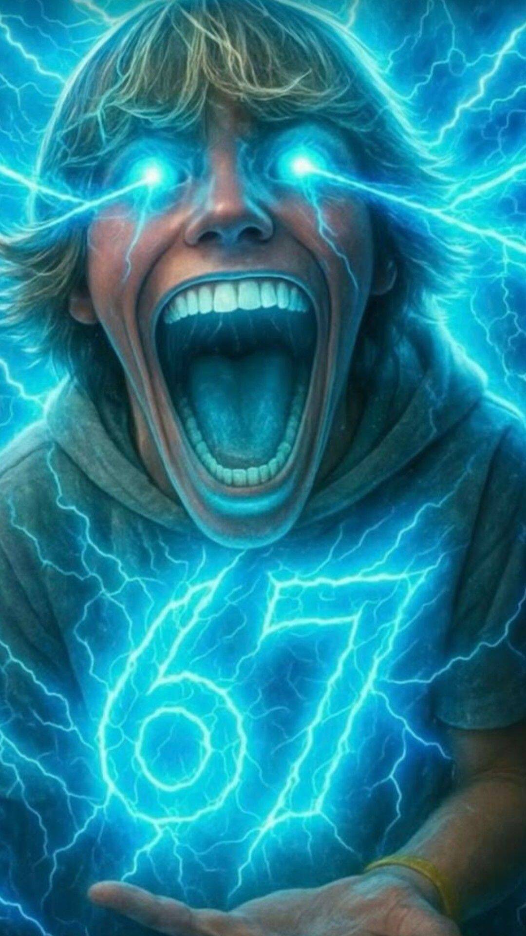 Wallpaper 67 with Electric Effect for Cell Phone/iPhone 4K