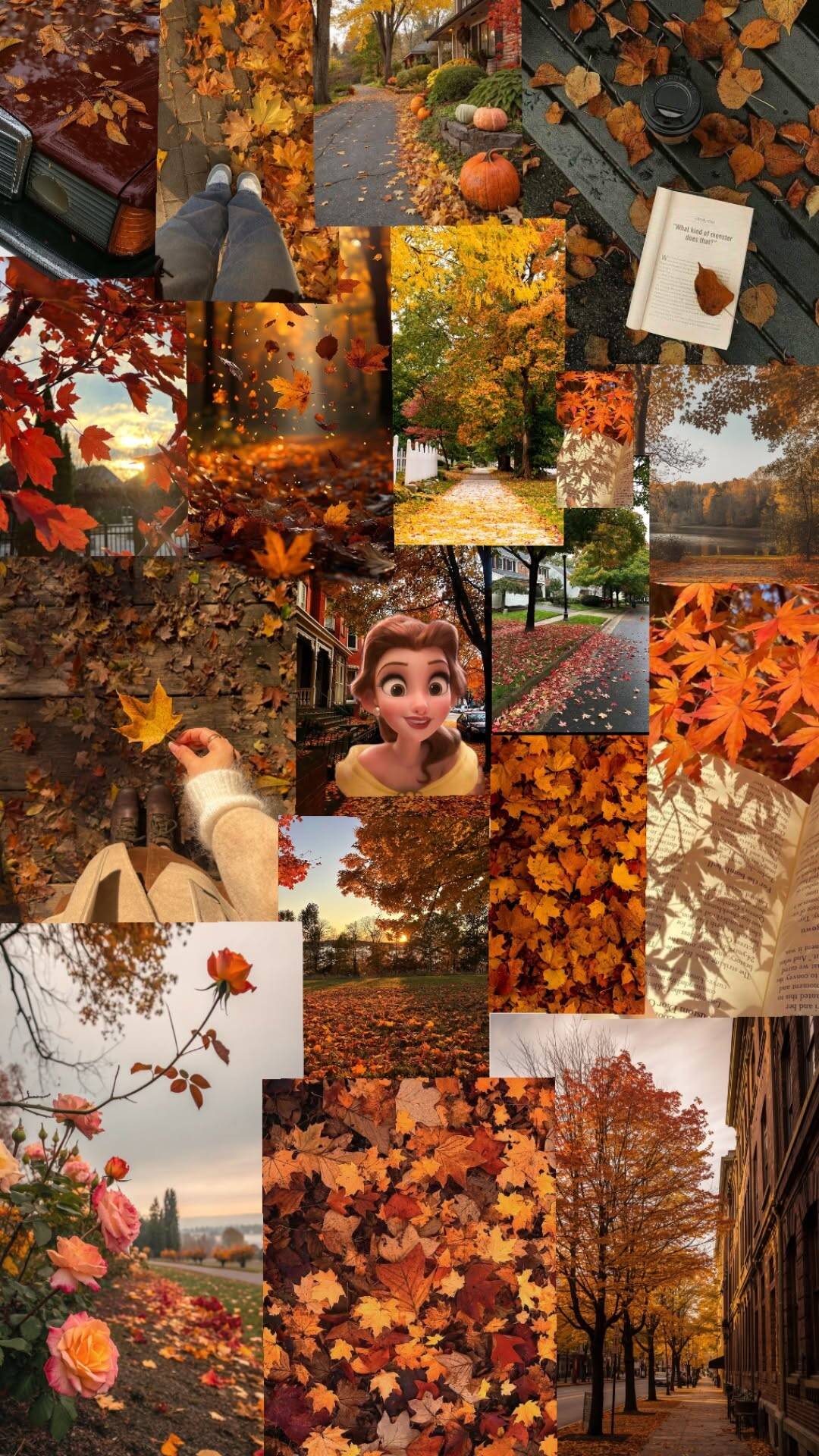 Papel de Parede de Outono com Folhas e Paisagens para Celular/iPhone