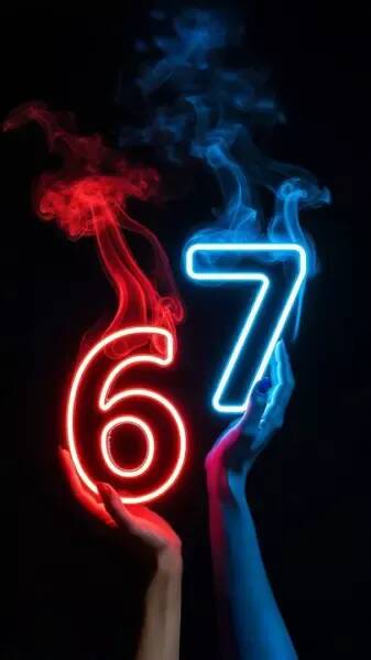 67 Neon Red and Blue Wallpaper for Mobile