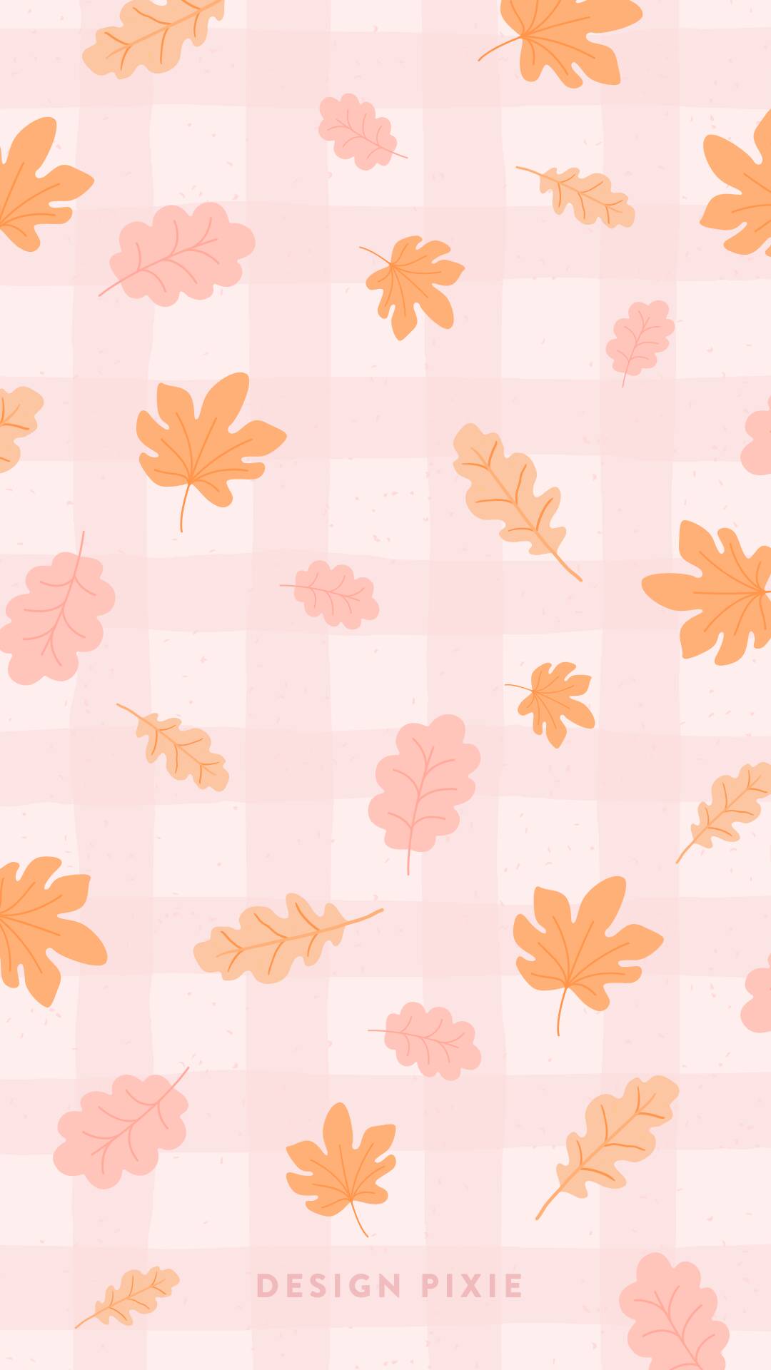 Papel de Parede de Outono com Folhas Laranjas para Celular
